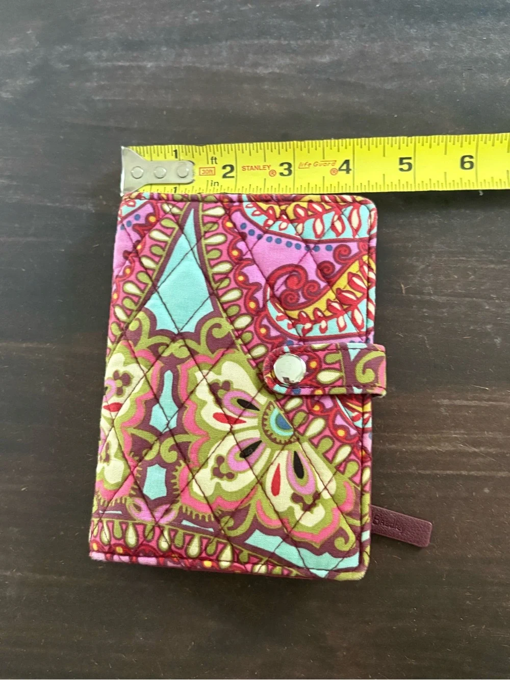 Women’s Vera Bradley Wallet Snap Card Holder Floral Cloth Paisley